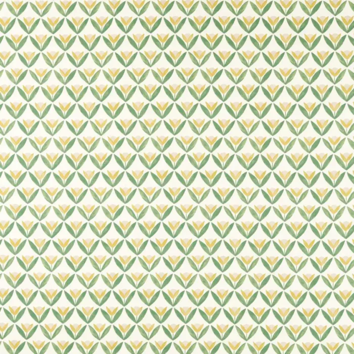 Tulip Trellis Print Fabric - Honey swatch