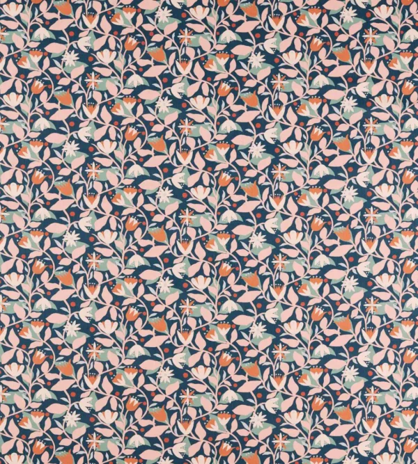 purple botanical printed fabric from Scion