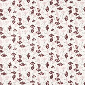 red botanical printed fabric from Scion