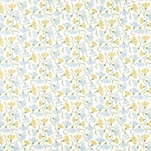 yellow botanical printed fabric from Scion