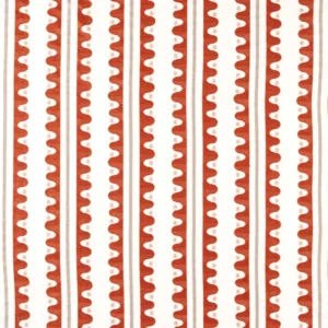 red striped embroideried fabric from Scion