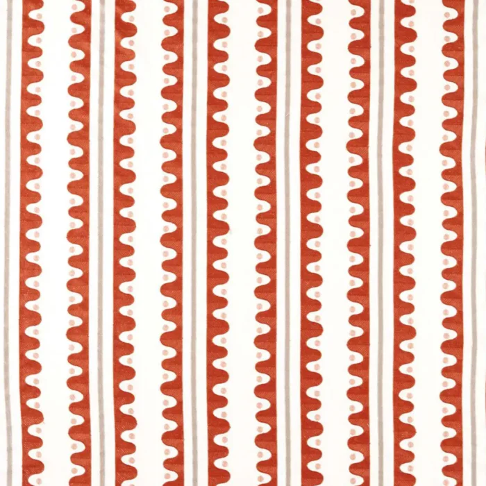 Oakham Embroidery Fabric - Tomato swatch