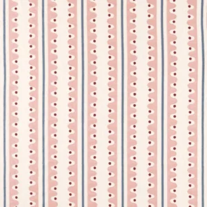 pink striped embroideried fabric from Scion