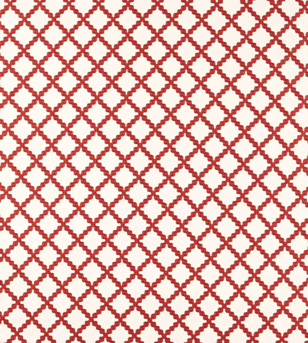 Swithland Embroidery Fabric - Ladybird Red by red geometric embroideried fabric from Scion