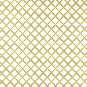 yellow geometric embroideried fabric from Scion