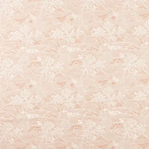 orange botanical woven fabric from Scion
