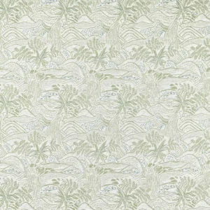 green botanical woven fabric from Scion