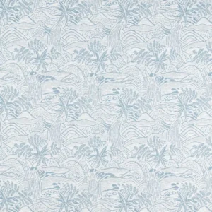 blue botanical woven fabric from Scion