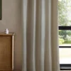pink misc curtain with cabinets and window