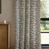 blue misc curtain with cabinets and window