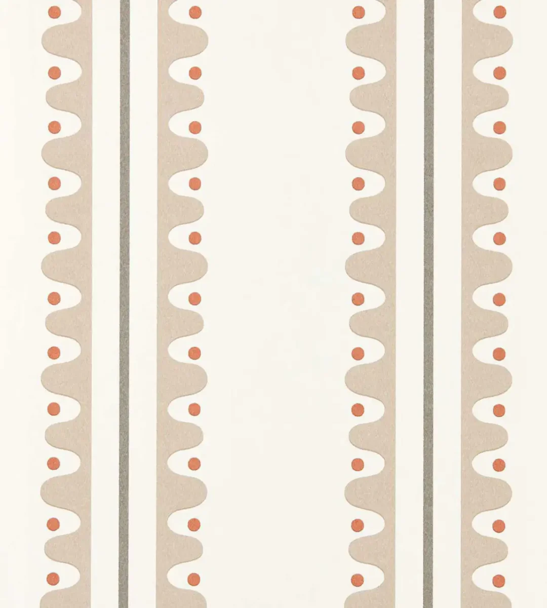 Oakham Wallpaper - Mushroom by brown striped wallpaper from scion