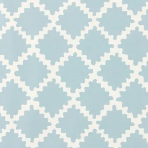 blue geometric wallpaper from scion