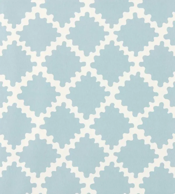 Swithland Wallpaper - Coast Blue by blue geometric wallpaper from scion