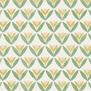 yellow botanical wallpaper from scion