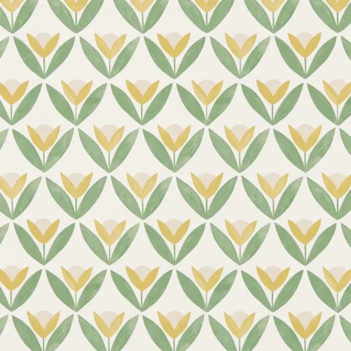 Tulip Trellis Wallpaper - Honey swatch