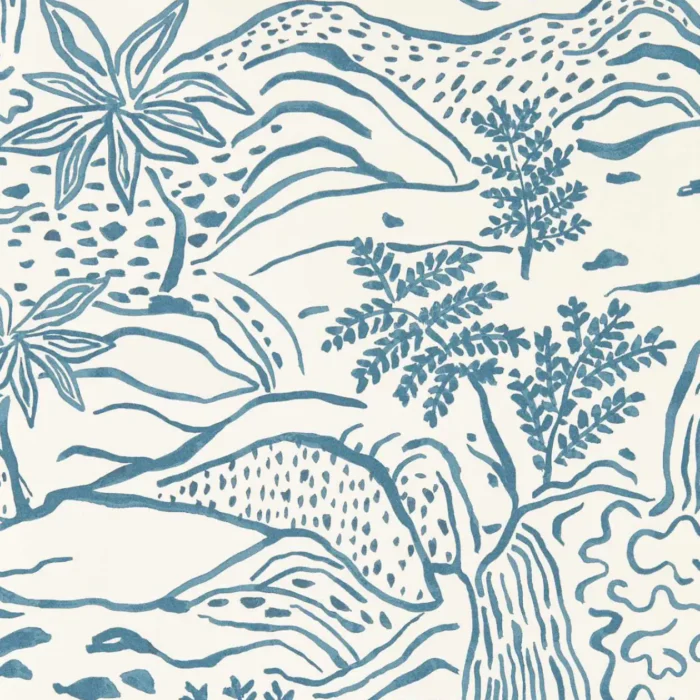 Falling Foss Wallpaper - Midnight swatch
