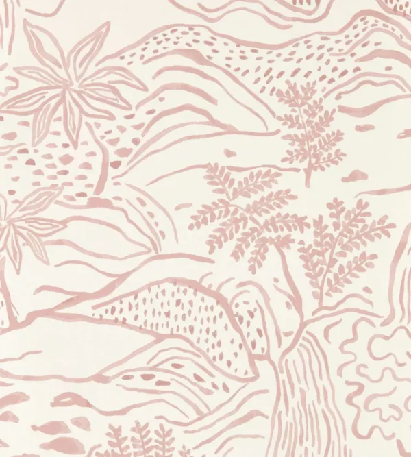 Falling Foss Wallpaper - Dusk Pink by pink botanical wallpaper from scion