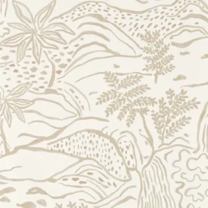 neutral botanical wallpaper from scion