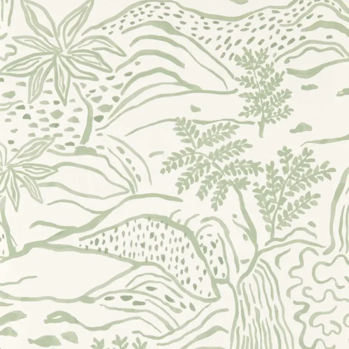 Falling Foss Wallpaper - Sage swatch