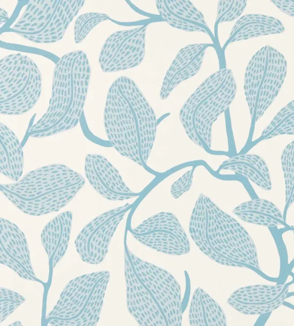 Sweet Bay Wallpaper - Coast Blue by blue botanical wallpaper from scion