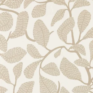 neutral botanical wallpaper from scion
