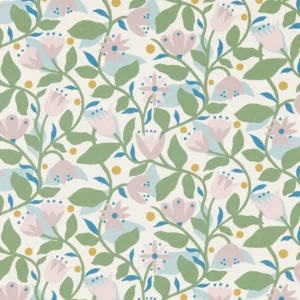 green botanical wallpaper from scion