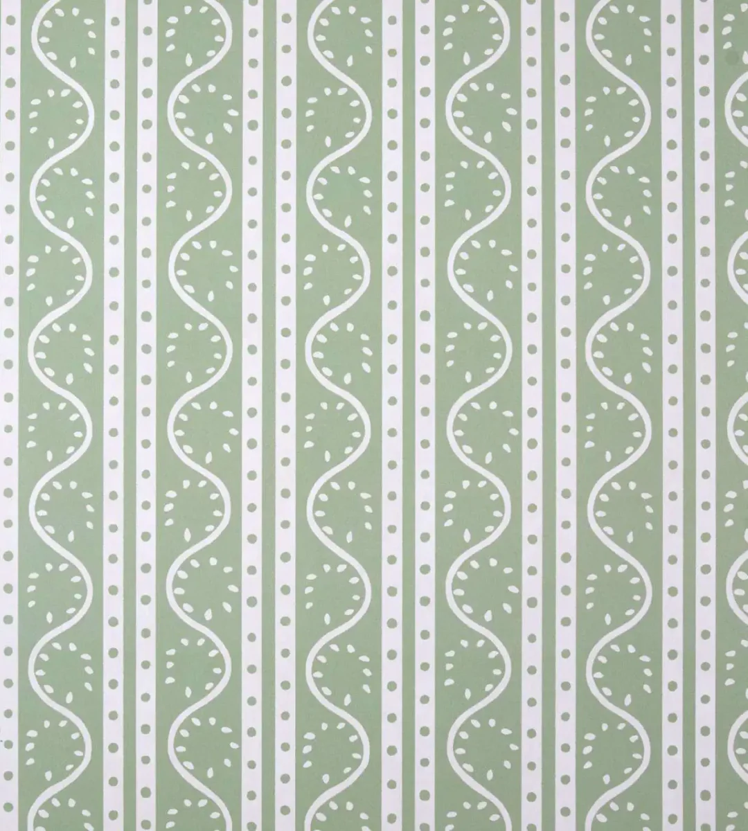 Split Pea Wallpaper - Sage by green striped wallpaper from scion