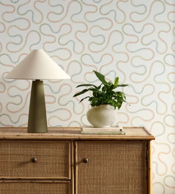Bimble Wallpaper - Spectrum by multicolour misc wallpaper and wall with cabinets and vases