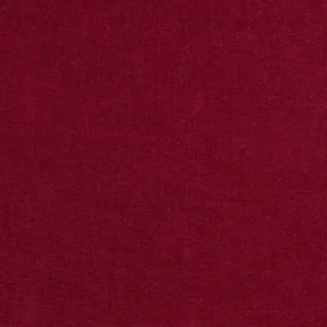 red plain velvet-chenille fabric from Clarke & Clarke
