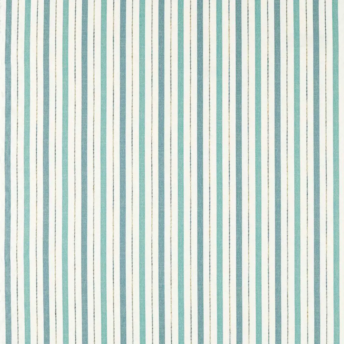 Camino Fabric - Teal by blue striped woven fabric from Clarke & Clarke