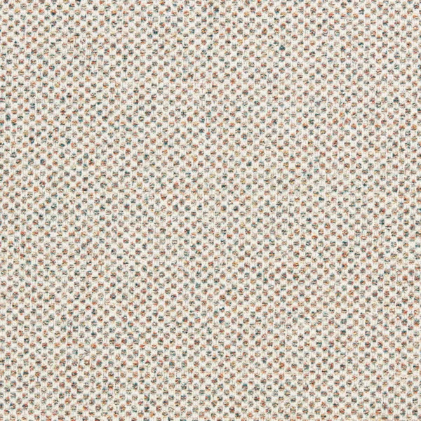 Sotano Fabric - Cinnamon / Teal by orange spotted woven fabric from Clarke & Clarke