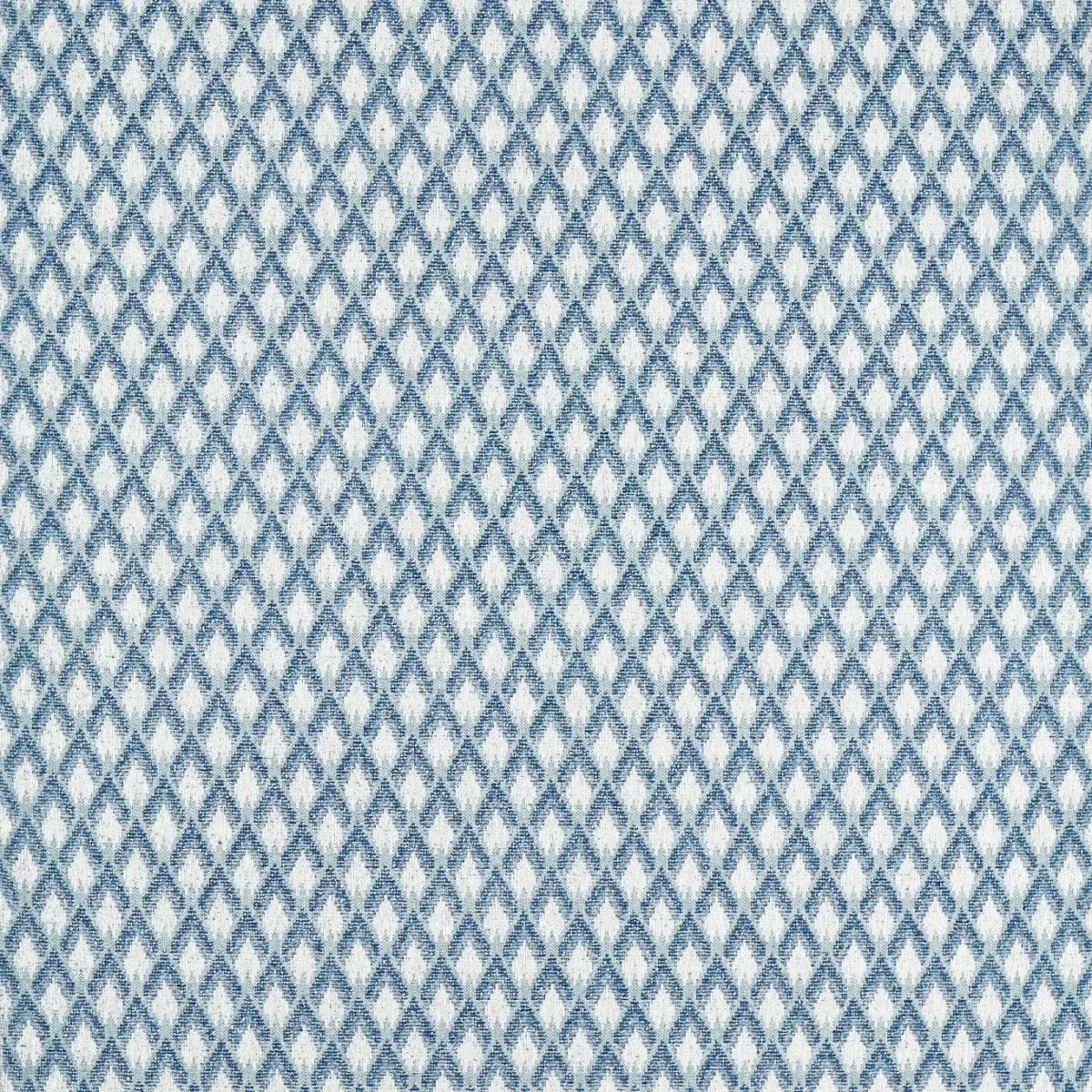 Torre Fabric - Denim by blue geometric woven fabric from Clarke & Clarke