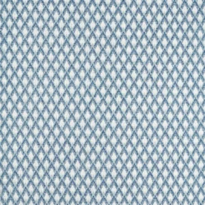 blue geometric woven fabric from Clarke & Clarke
