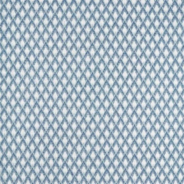Torre Fabric - Denim by blue geometric woven fabric from Clarke & Clarke