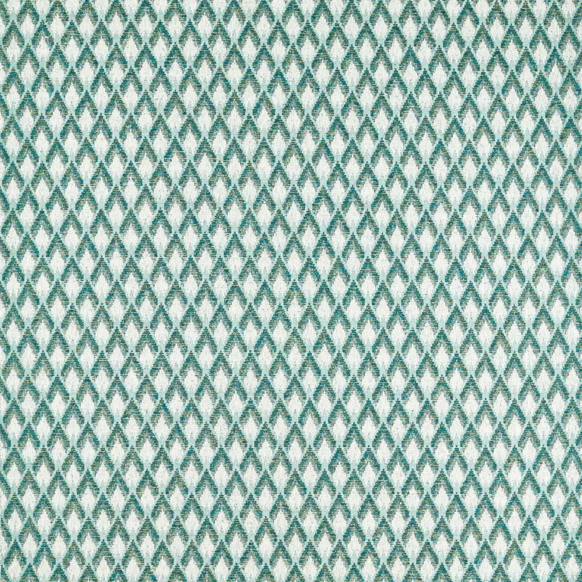 Torre Fabric - Peacock by blue geometric woven fabric from Clarke & Clarke