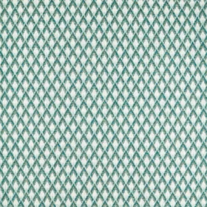 blue geometric woven fabric from Clarke & Clarke