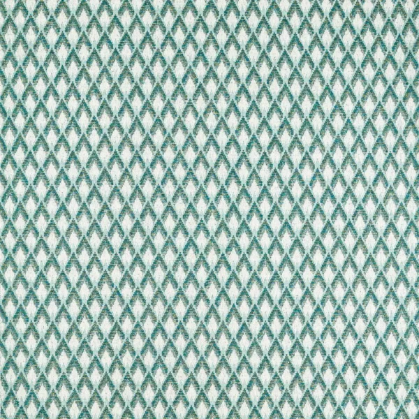 Torre Fabric - Peacock by blue geometric woven fabric from Clarke & Clarke