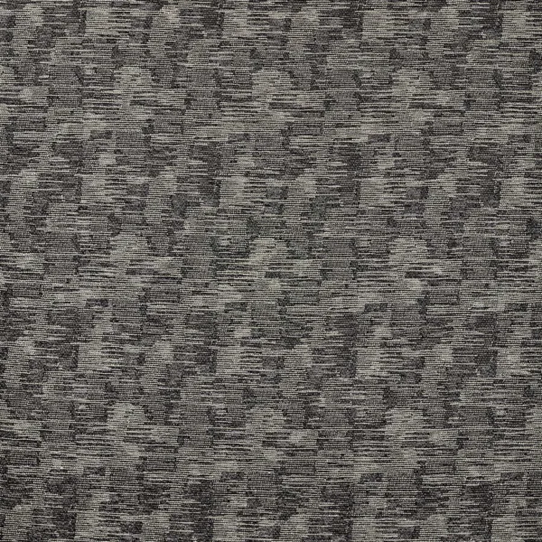 Zocalo Fabric - Noir / Linen by black-grey contemporary woven fabric from Clarke & Clarke