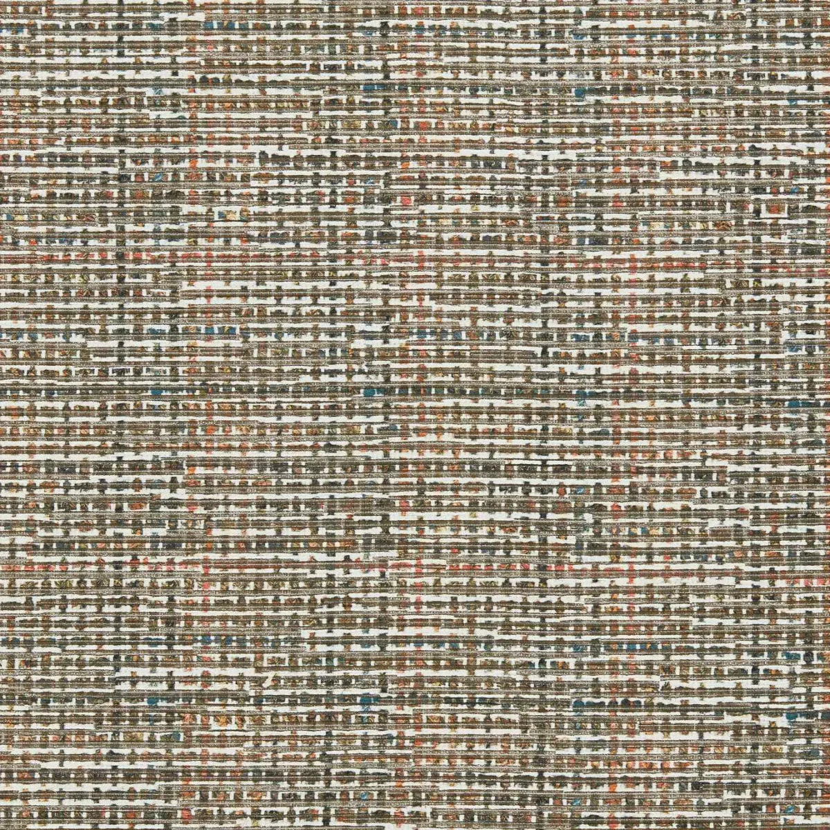 Atrio Fabric - Marine / Spice by brown plain woven fabric from Clarke & Clarke