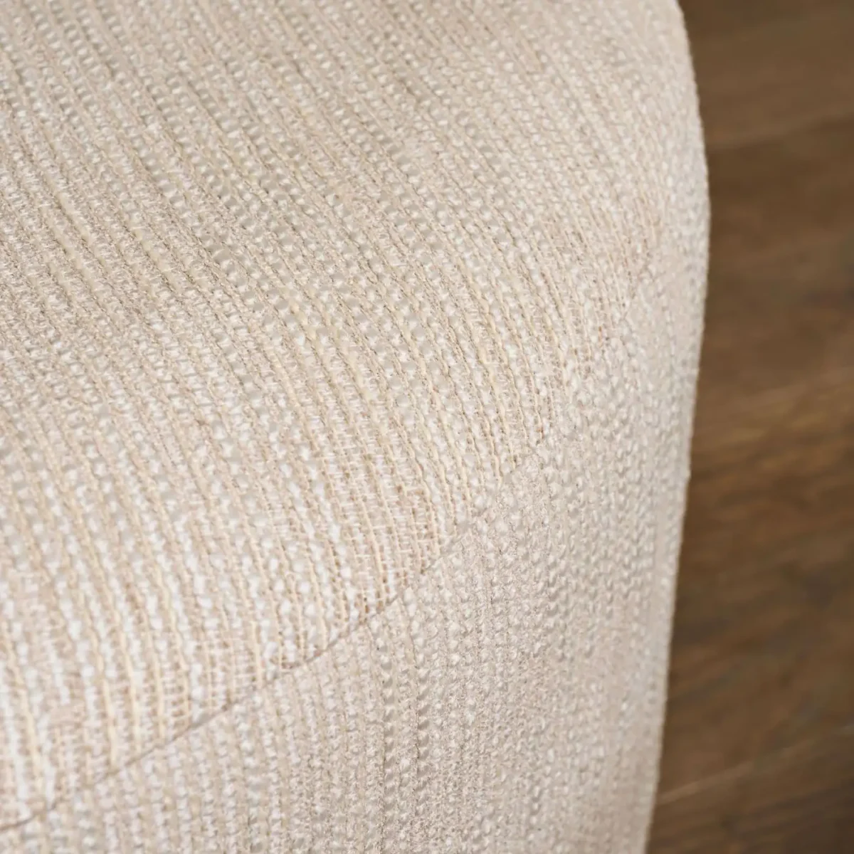 Zocalo Fabric - Linen by neutral contemporary pouf with