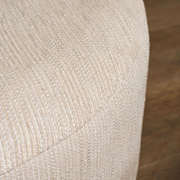 Zocalo Fabric - Linen by neutral contemporary pouf with