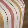 red striped pouf with
