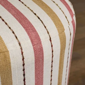 red striped pouf with