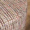red plain pouf with