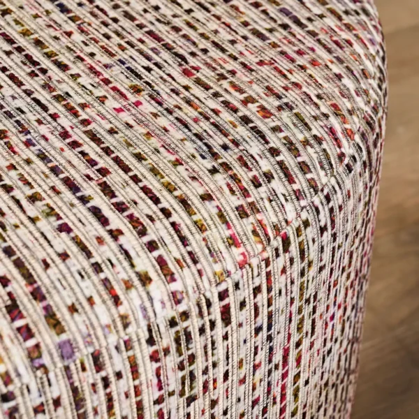 Atrio Fabric - Multi by red plain pouf with