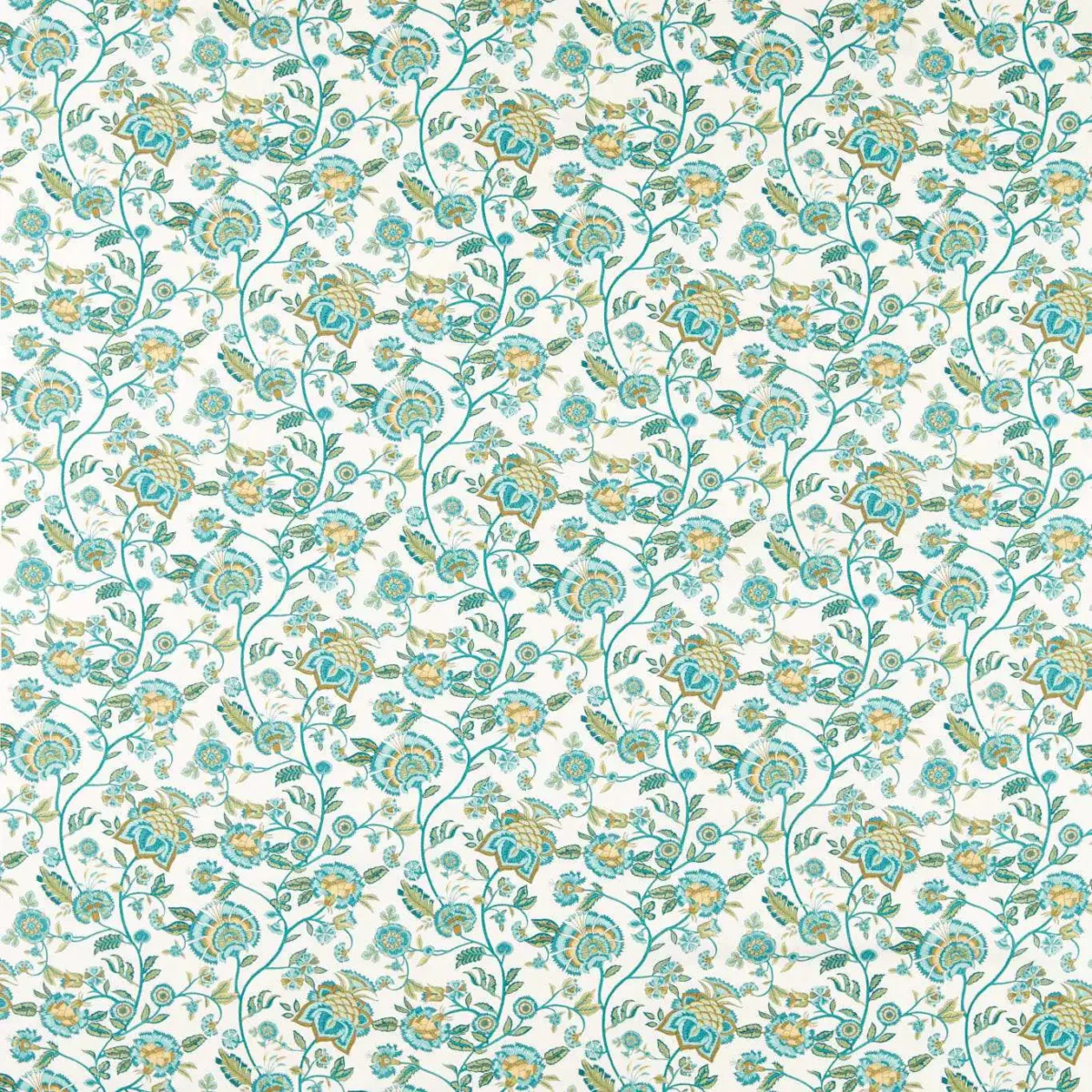 green botanical cotton fabric from Clarke & Clarke