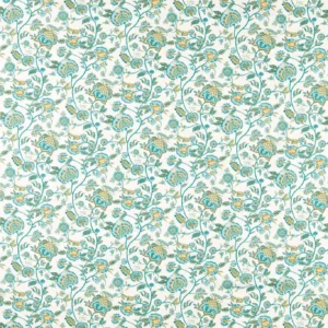 green botanical cotton fabric from Clarke & Clarke
