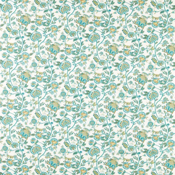 green botanical cotton fabric from Clarke & Clarke