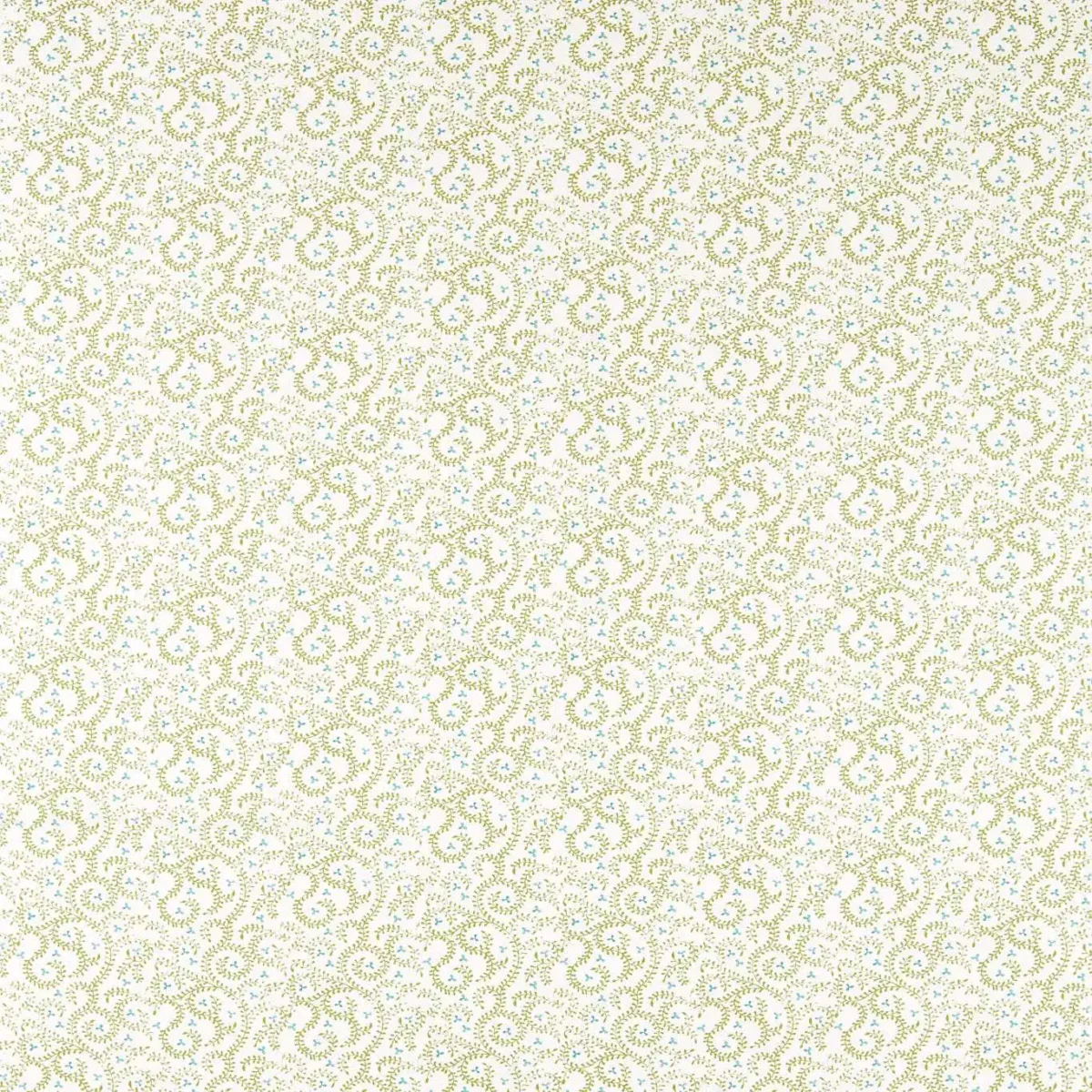 Buta Fabric - Apple by green botanical printed fabric from Clarke & Clarke