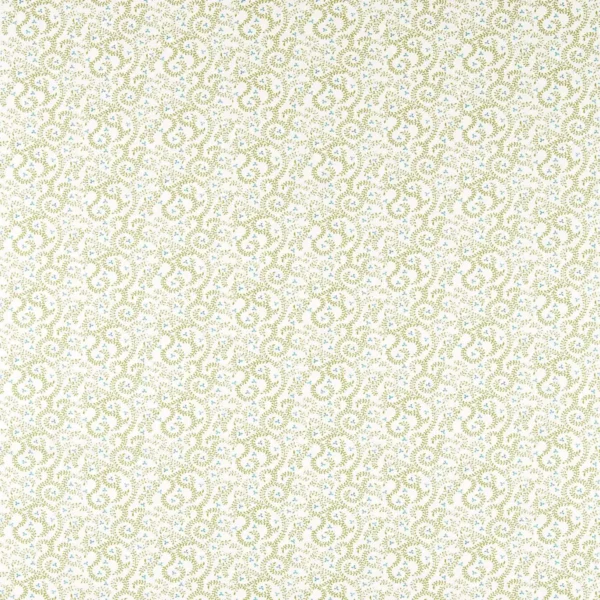 Buta Fabric - Apple by green botanical printed fabric from Clarke & Clarke